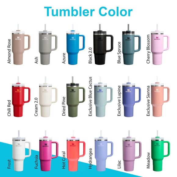 Stanley Quencher H2.0 Tumbler: Laser Engraved Stainless Steel, 30oz/40oz - Picture 3 of 8